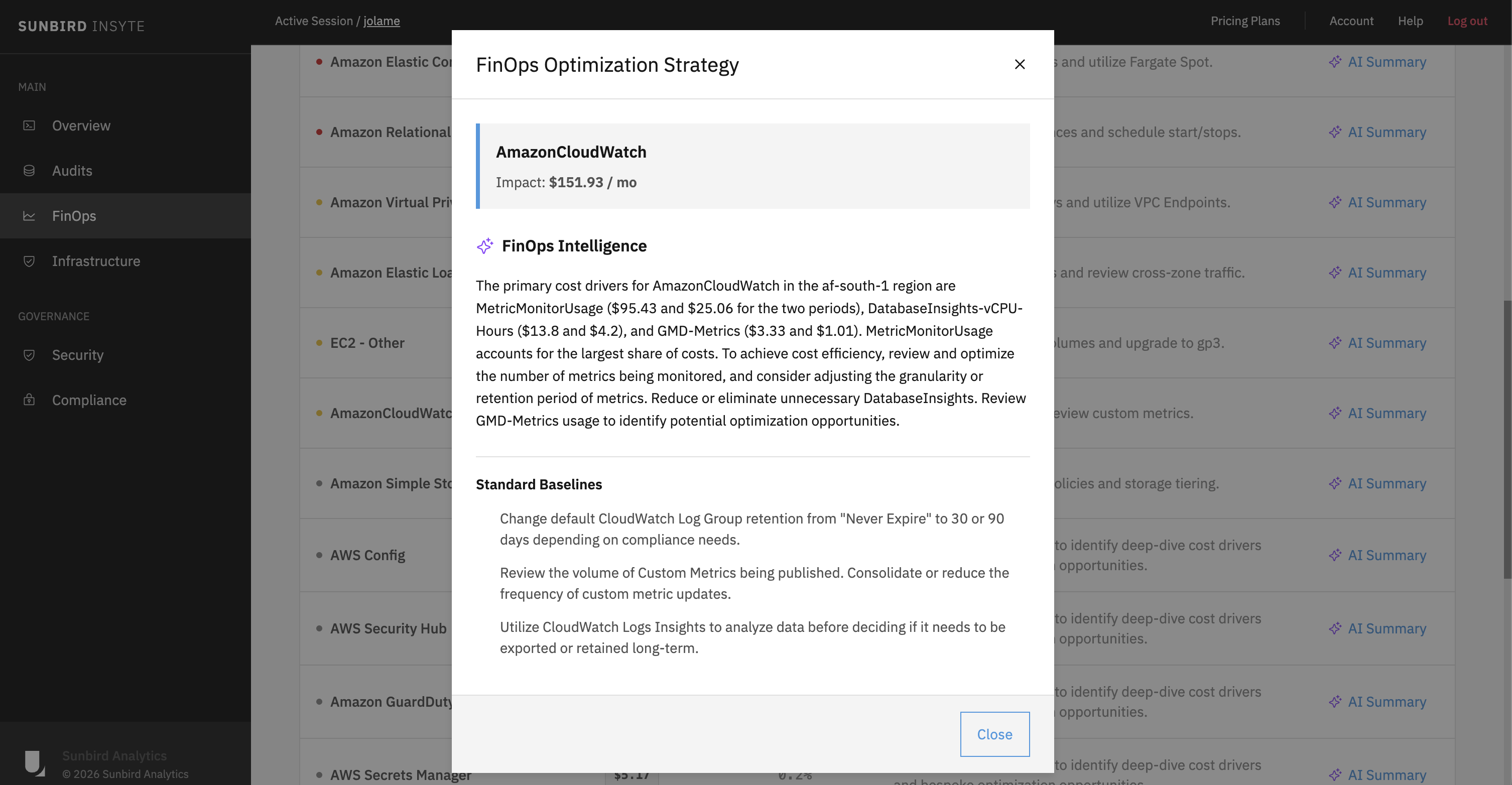 AI FinOps Recommendations